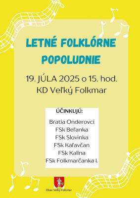Letné folklórne popoludnie